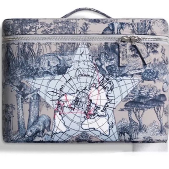 NWOT DIOR Beauty Vanity Case With Mirror Around The World Motif 2024 - Picture 1 of 8